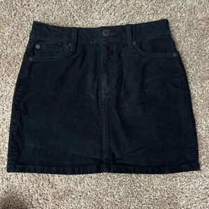 American‎ Eagle Women's Black Corduroy Hi Rise Mini Skirt Size 00